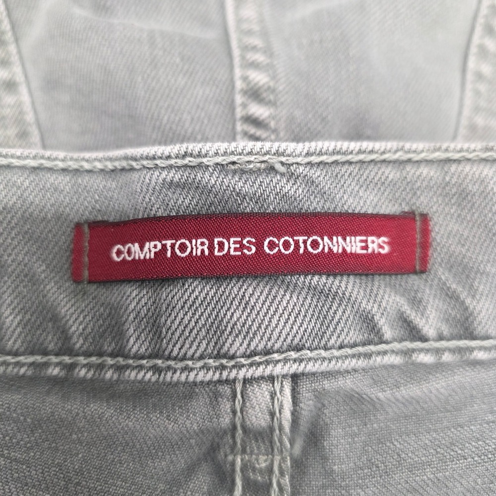 Comptoir des Cotonniers Women's Gray Denim Jeans Size 26‎ Cropped Straight Leg - Picture 2 of 8